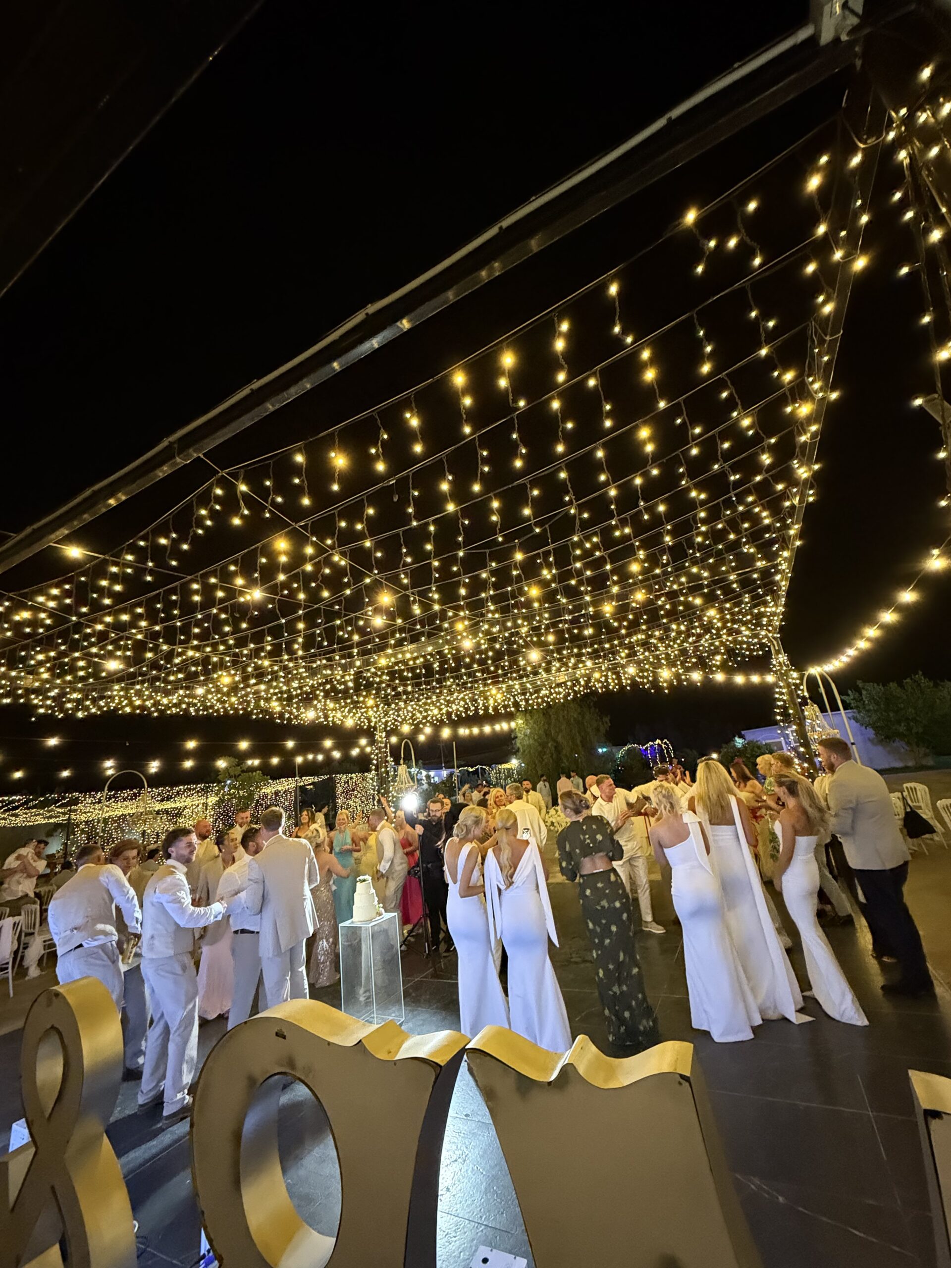 The Serenading Servers performing at a destination wedding in Cyprus